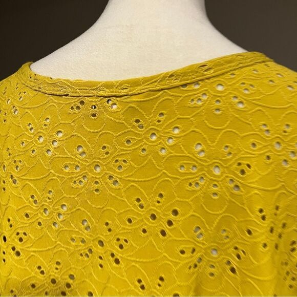 Nanette Short Sleeve plus size mustard color blouse top size 2 X - Picture 8 of 13